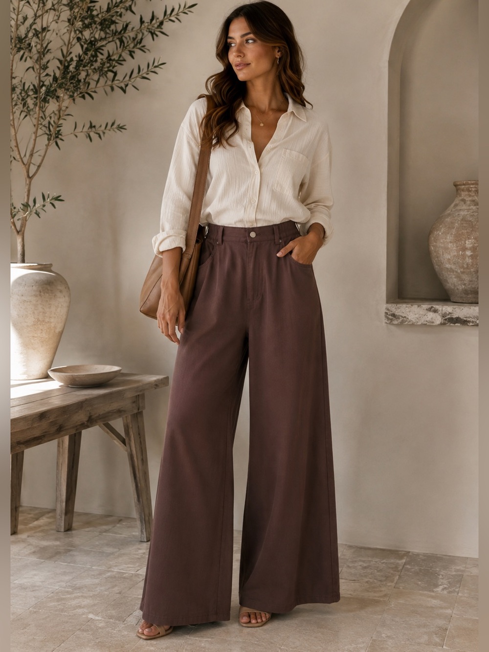 SM204 | Elevated High-Rise Wide Leg Pants